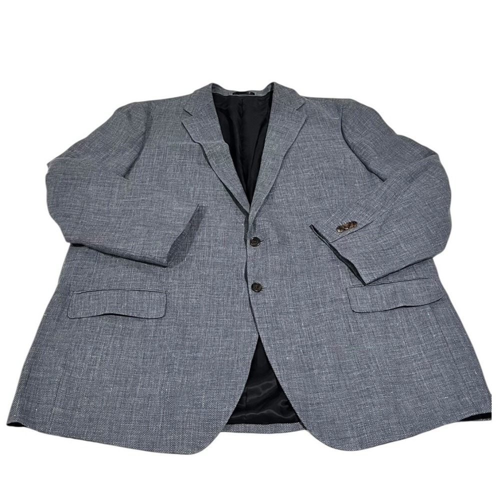Proper Cloth 2024 Linen Wool Blazer Mens 60R Navy NWOT